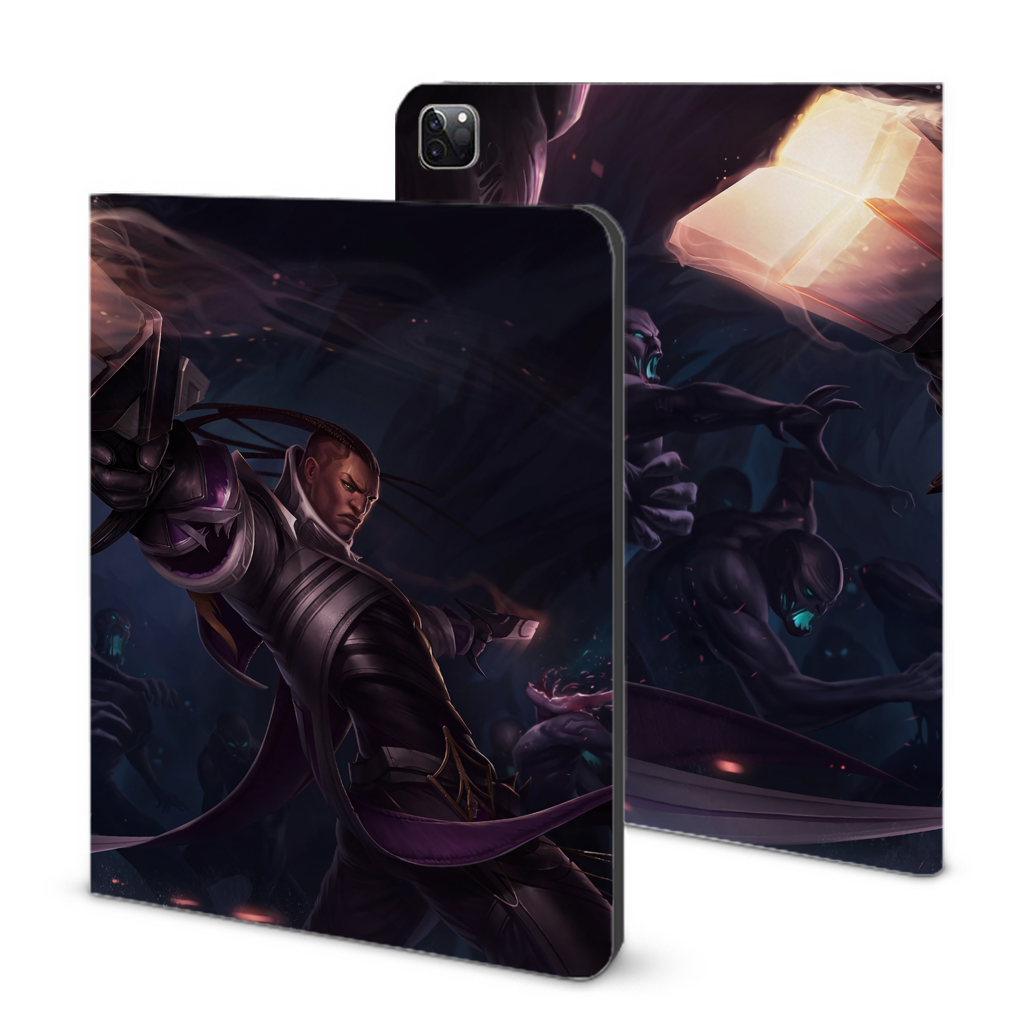 （画像用） リーグ・オブ・レジェンド League of Legends LOL IPad ケース ブック型 PUレザー TPU 耐衝撃 軽量 薄型 ペン収納なし 全面保護 IPad 各モデル対応